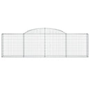 vidaXL 3 db íves horganyzott vas gabion kosár 300x30x80/100 cm