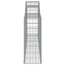 vidaXL 3 db íves horganyzott vas gabion kosár 300x30x80/100 cm