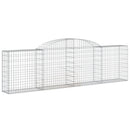 vidaXL 4 db íves horganyzott vas gabion kosár 300x30x80/100 cm