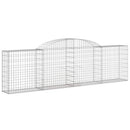 vidaXL 5 db íves horganyzott vas gabion kosár 300x30x80/100 cm