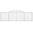 vidaXL 5 db íves horganyzott vas gabion kosár 300x30x80/100 cm