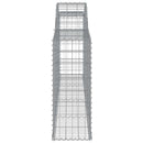 vidaXL 5 db íves horganyzott vas gabion kosár 300x30x80/100 cm