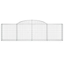 vidaXL 6 db íves horganyzott vas gabion kosár 300x30x80/100 cm