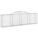 vidaXL 7 db íves horganyzott vas gabion kosár 300x30x80/100 cm