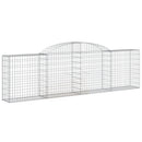 vidaXL 9 db íves horganyzott vas gabion kosár 300x30x80/100 cm