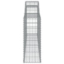 vidaXL 9 db íves horganyzott vas gabion kosár 300x30x80/100 cm