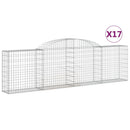 vidaXL 17 db íves horganyzott vas gabion kosár 300x30x80/100 cm