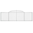 vidaXL 17 db íves horganyzott vas gabion kosár 300x30x80/100 cm