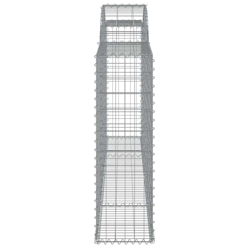 vidaXL 4 db íves horganyzott vas gabion kosár 300 x 30 x 100/120 cm