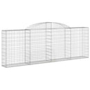 vidaXL 5 db íves horganyzott vas gabion kosár 300 x 30 x 100/120 cm