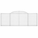 vidaXL 5 db íves horganyzott vas gabion kosár 300 x 30 x 100/120 cm