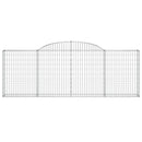 vidaXL 12 db íves horganyzott vas gabion kosár 300 x 30 x 100/120 cm