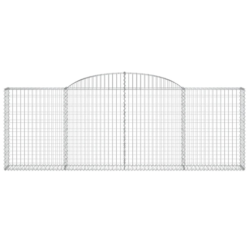 vidaXL 12 db íves horganyzott vas gabion kosár 300 x 30 x 100/120 cm