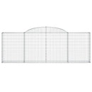 vidaXL 13 db íves horganyzott vas gabion kosár 300 x 30 x 100/120 cm