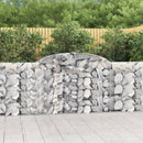 vidaXL 17 db íves horganyzott vas gabion kosár 300 x 30 x 100/120 cm