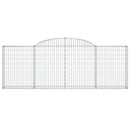 vidaXL 25 db íves horganyzott vas gabion kosár 300 x 30 x 100/120 cm