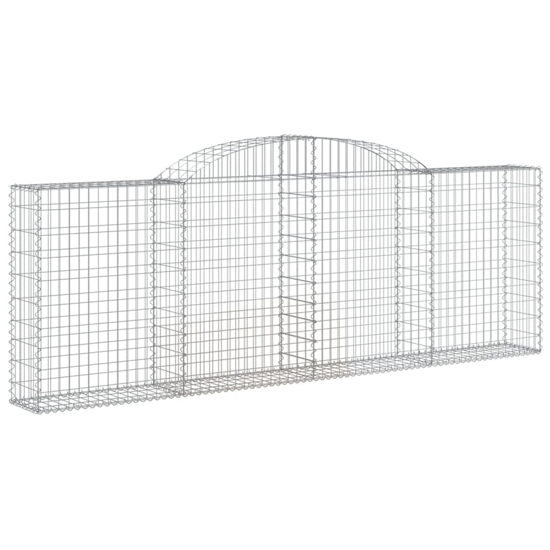 vidaXL 30 db íves horganyzott vas gabion kosár 300 x 30 x 100/120 cm