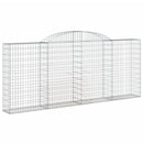 vidaXL 5 db íves horganyzott vas gabion kosár 300x30x120/140 cm