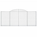 vidaXL 5 db íves horganyzott vas gabion kosár 300x30x120/140 cm