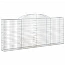 vidaXL 8 db íves horganyzott vas gabion kosár 300x30x120/140 cm