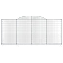 vidaXL 9 db íves horganyzott vas gabion kosár 300x30x120/140 cm