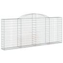 vidaXL 11 db íves horganyzott vas gabion kosár 300x30x120/140 cm