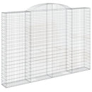 vidaXL 3 db íves horganyzott vas gabion kosár 300 x 30 x 200/220 cm