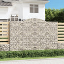 vidaXL 3 db íves horganyzott vas gabion kosár 300 x 30 x 200/220 cm