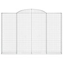 vidaXL 4 db íves horganyzott vas gabion kosár 300x30x200/220 cm