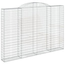 vidaXL 5 db íves horganyzott vas gabion kosár 300x30x200/220 cm