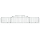vidaXL 3 db íves horganyzott vas gabion kosár 300x50x40/60 cm