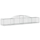 vidaXL 4 db íves horganyzott vas gabion kosár 300x50x40/60 cm