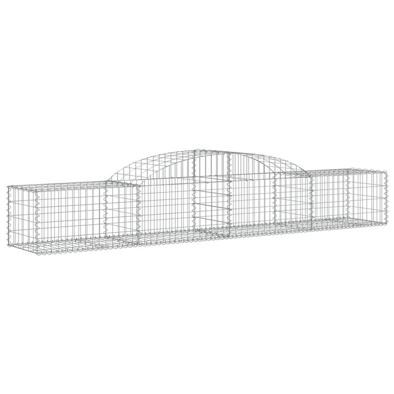 vidaXL 4 db íves horganyzott vas gabion kosár 300x50x40/60 cm