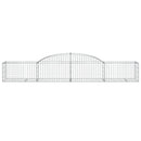 vidaXL 6 db íves horganyzott vas gabion kosár 300x50x40/60 cm