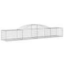 vidaXL 7 db íves horganyzott vas gabion kosár 300x50x40/60 cm