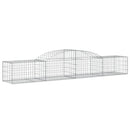 vidaXL 8 db íves horganyzott vas gabion kosár 300x50x40/60 cm