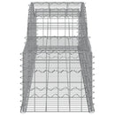 vidaXL 8 db íves horganyzott vas gabion kosár 300x50x40/60 cm