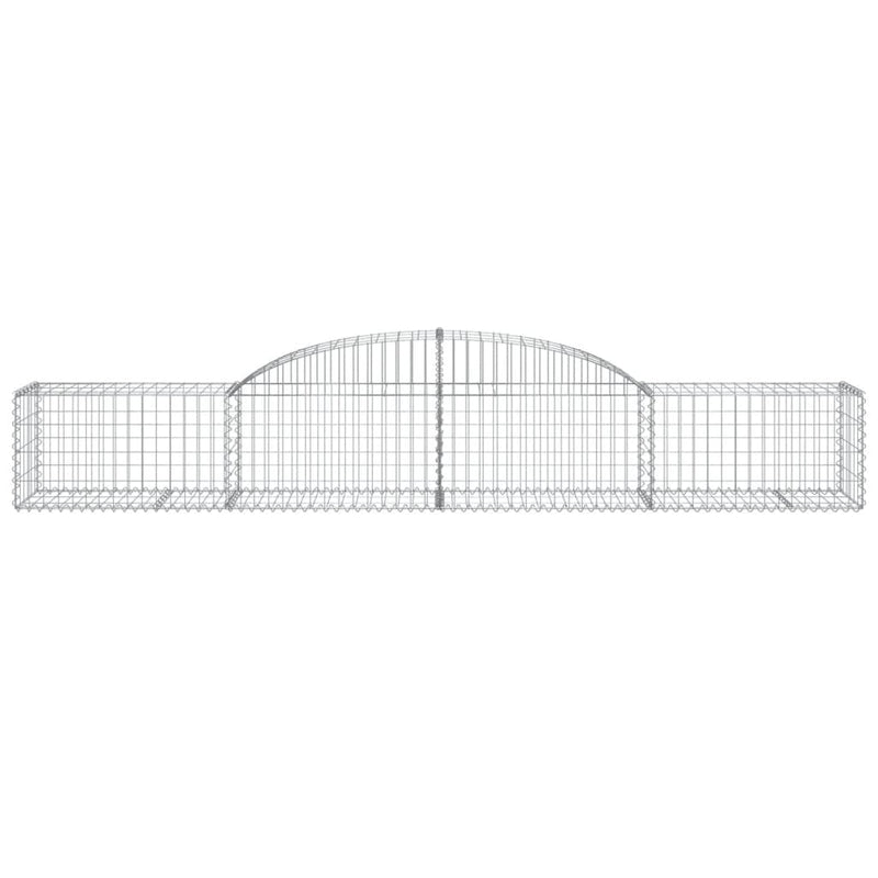 vidaXL 10 db íves horganyzott vas gabion kosár 300x50x40/60 cm