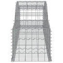 vidaXL 10 db íves horganyzott vas gabion kosár 300x50x40/60 cm