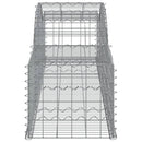 vidaXL 11 db íves horganyzott vas gabion kosár 300x50x40/60 cm