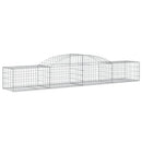 vidaXL 13 db íves horganyzott vas gabion kosár 300x50x40/60 cm