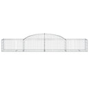 vidaXL 17 db íves horganyzott vas gabion kosár 300x50x40/60 cm