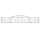 vidaXL 25 db íves horganyzott vas gabion kosár 300x50x40/60 cm