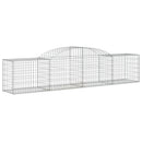 vidaXL 3 db íves horganyzott vas gabion kosár 300x50x60/80 cm