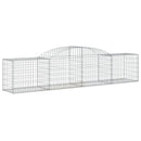 vidaXL 8 db íves horganyzott vas gabion kosár 300x50x60/80 cm
