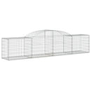 vidaXL 10 db íves horganyzott vas gabion kosár 300x50x60/80 cm