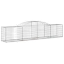 vidaXL 11 db íves horganyzott vas gabion kosár 300x50x60/80 cm