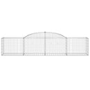vidaXL 11 db íves horganyzott vas gabion kosár 300x50x60/80 cm