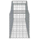 vidaXL 11 db íves horganyzott vas gabion kosár 300x50x60/80 cm