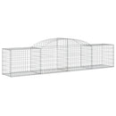 vidaXL 12 db íves horganyzott vas gabion kosár 300x50x60/80 cm